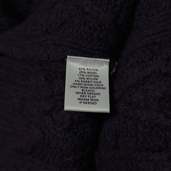 Ann Taylor Loft Wool Rabbit Hair Blend Sweater Womens Size XS Cable Knit - Picture 5 of 5